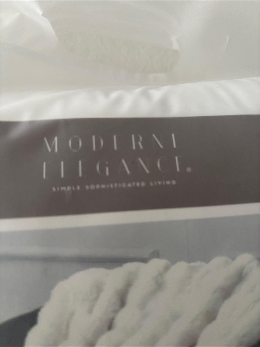 Fuzzy Faux Throw Blanket - Ivory - Picture 2 of 3